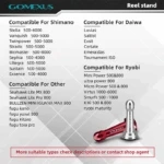Алюминиевая подставка Gomexus R1 42 мм для катушек Shimano Daiwa 2500-5000 с защитой от перекоса (art.: 3920da845bb5b) - 3920da845bb5b
