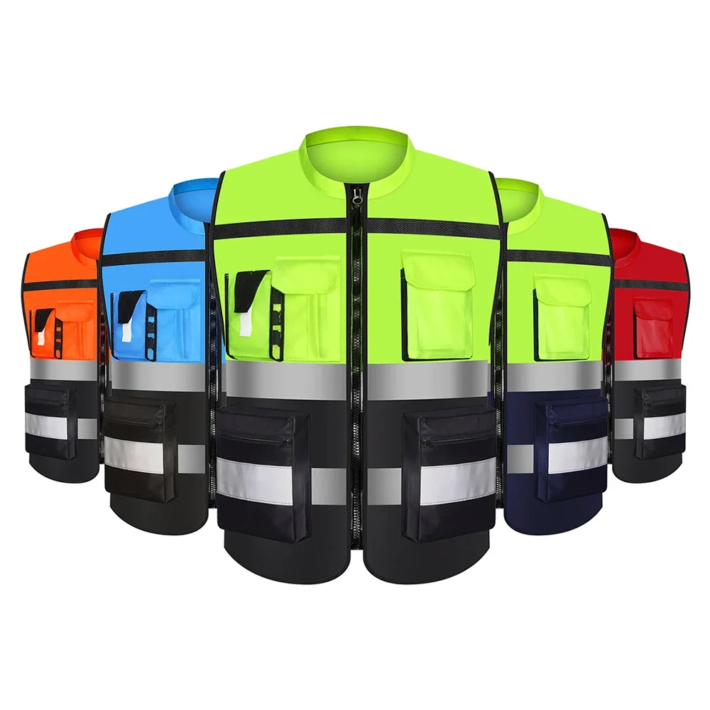 Светоотражающий защитный жилет высокой видимости мужская рабочая одежда
