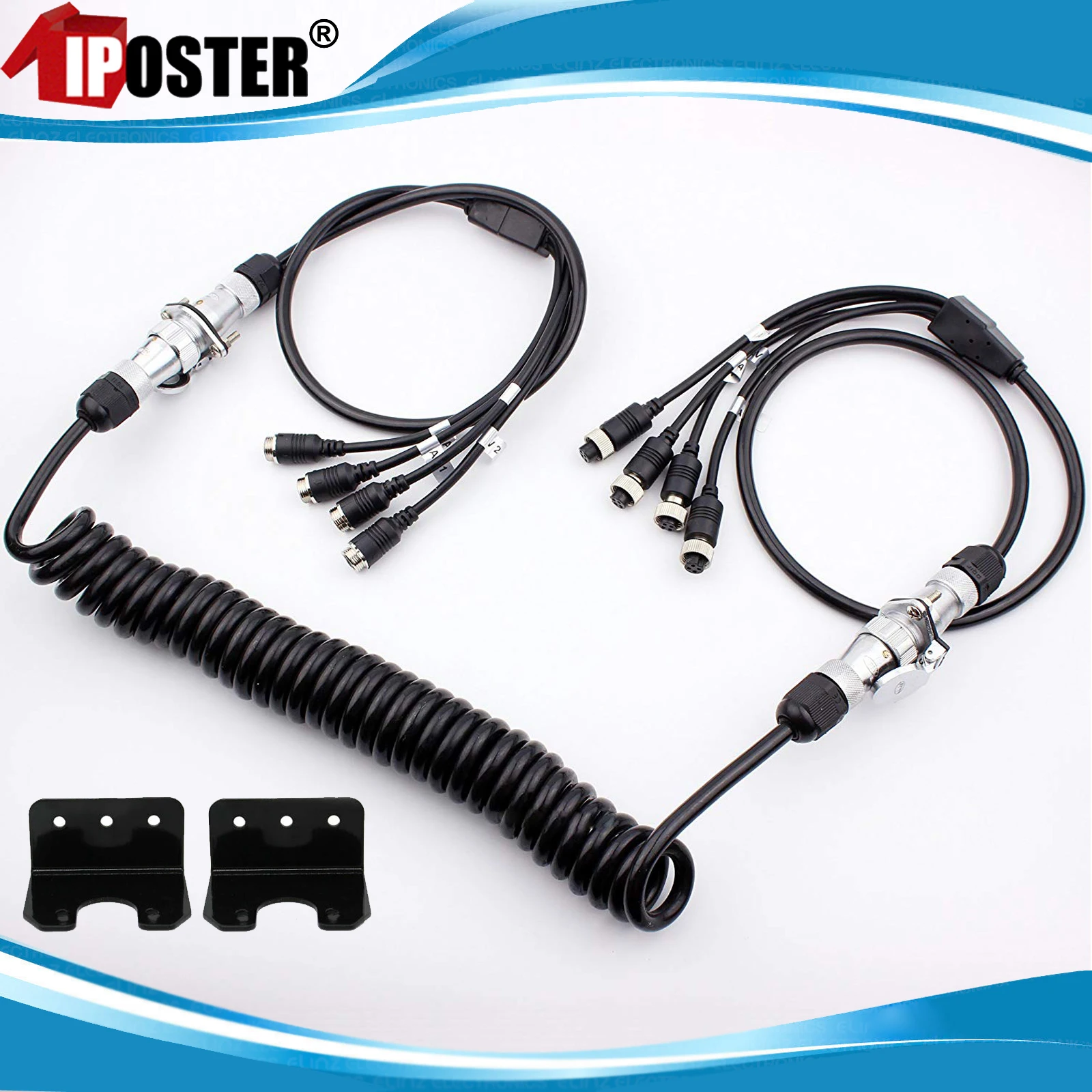 

Сверхмощный прицеп iпостер Suzy, 1 канал, 2 канала, 3 канала, 4 канала, пара крепежных скоб для подключения камеры монитора грузовика, автобуса