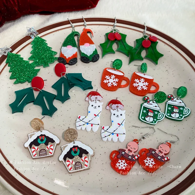 

Silver Needle Christmas Star Bear Hair Ball Earrings Fashion Design Sense Earrings Personality Simple Earrings Women's Jewelry