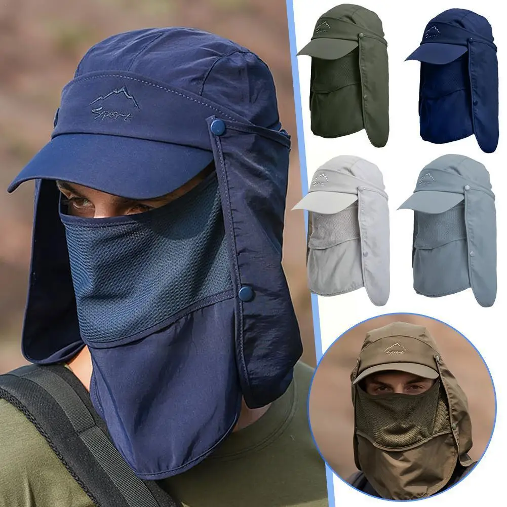 

Outdoor Sun Hat for Men Women Foldable Quick Drying Neck Protection Wide Brim UV Protection Outdoor Fishing Hiking Sports C N7S5