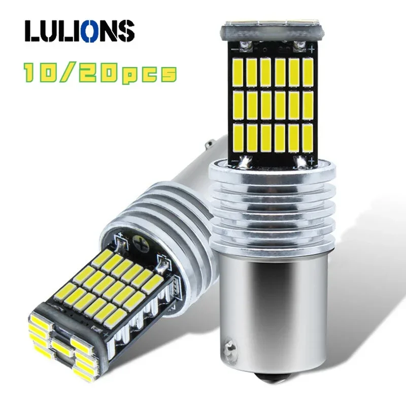 

10/20pcs Universal Led Car Brake Bulb 1156 1157 BA15S BAY15D P21W P21/5W 3156 3157 Turn Signal Lights Reverse Lamp Automobile