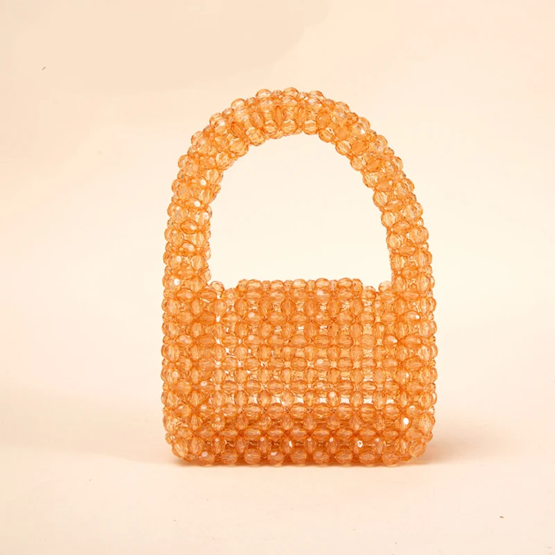

Small Design DIY Beaded Bags for Women Women's Fashion Simple Hand Woven Mini Dinner Handbag Sac A Main Femme Bolsa Feminina