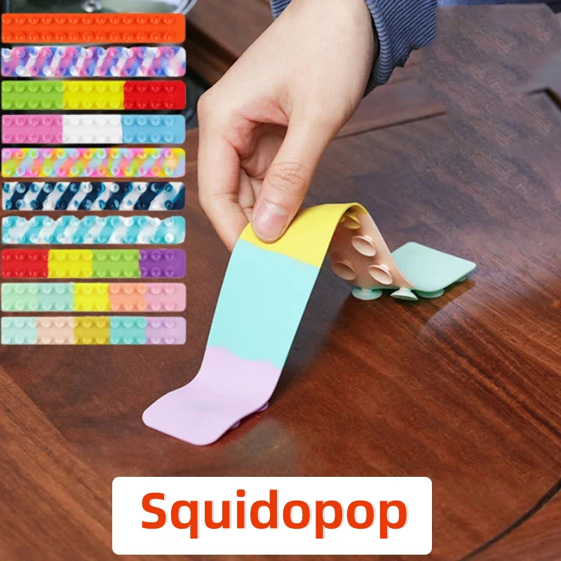 

Suction Cup Square Pat Pat Silicone Sheet Squidopop Fidget Soft Squishy Toys Children Stress Relief Squeeze Antistress Toy