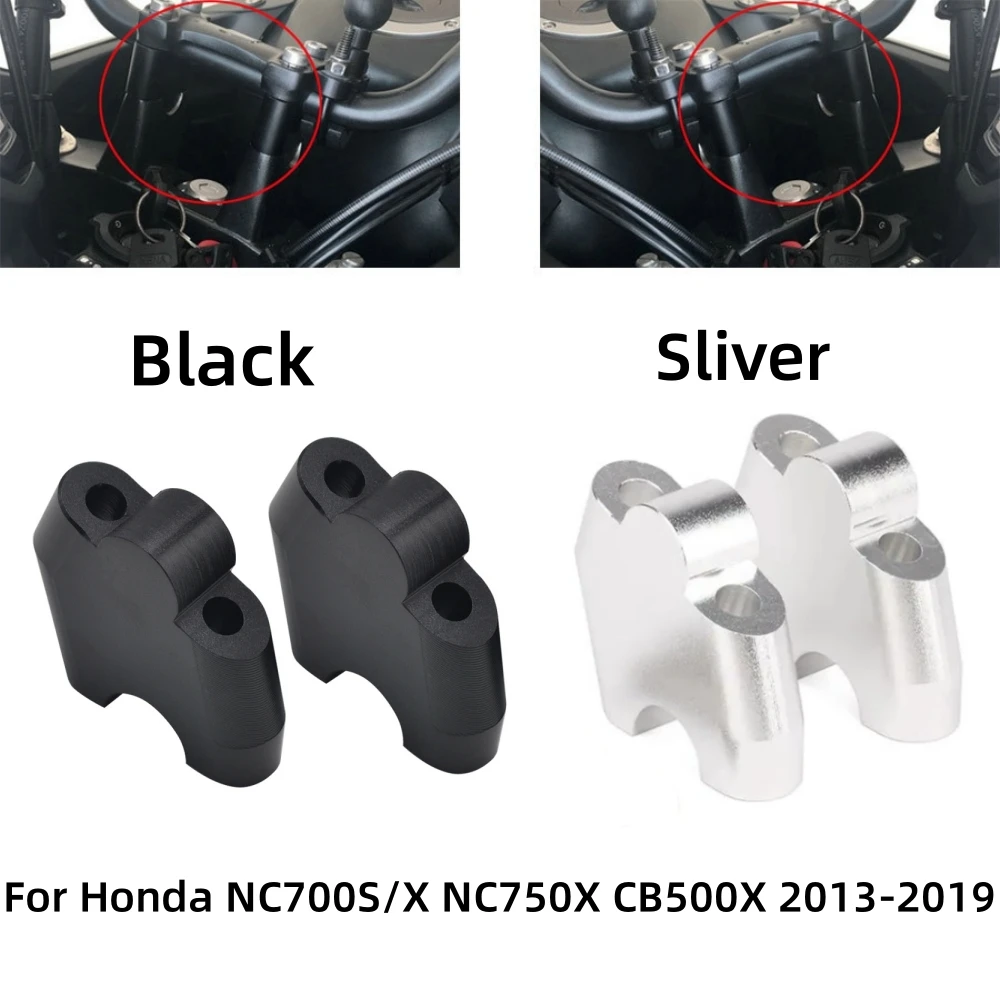 

For Honda NC700S X NC750X CB500X 2013-2019 NEW Motorcycle Aluminum Handlebar Riser Extension Moto Mounting Heightening Clamp
