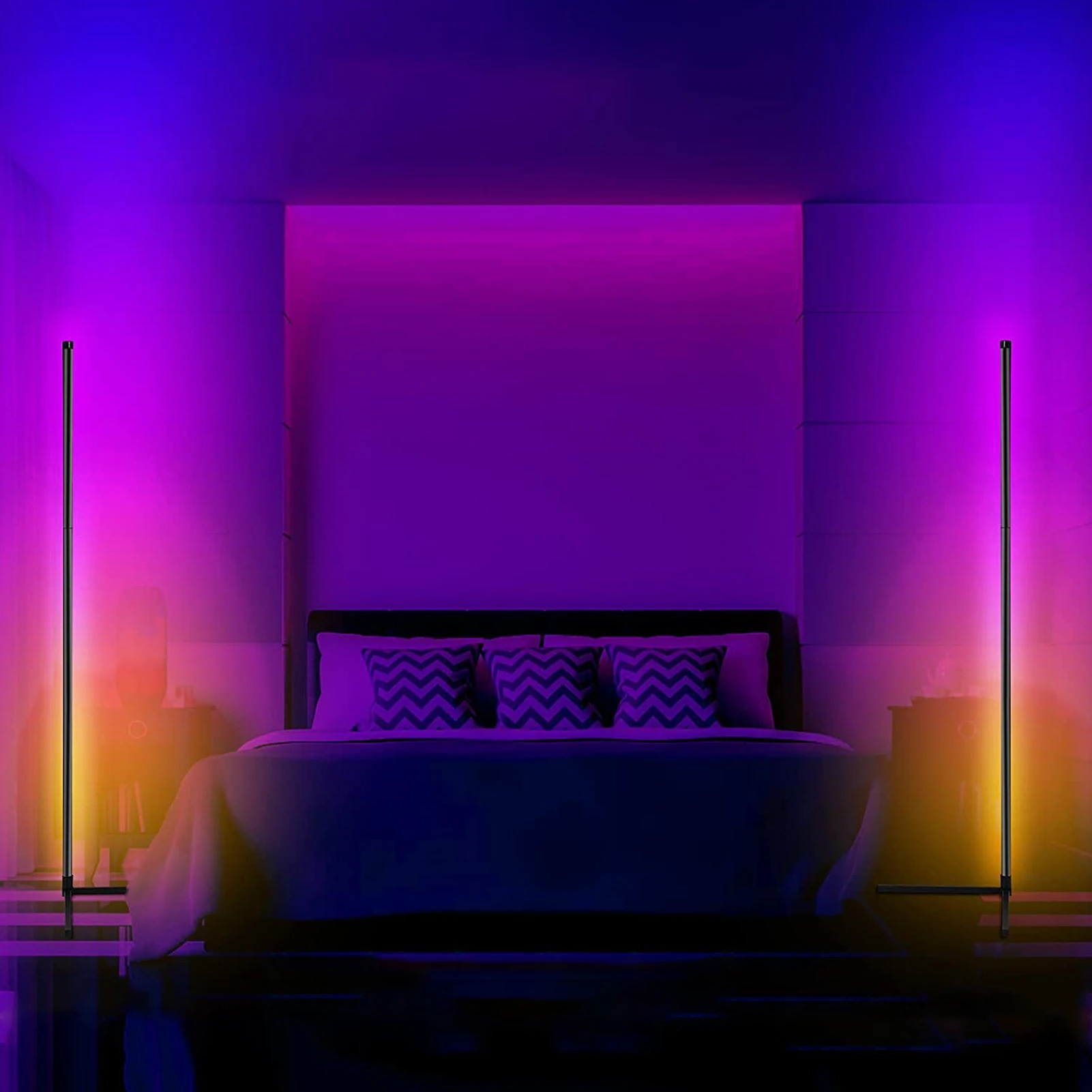 

RGB Напольная Лампа для спальни, светодиодсветодиодный атмосферная Ночная лампа, напольный светильник, декор для гостиной, комнатные стоячи...
