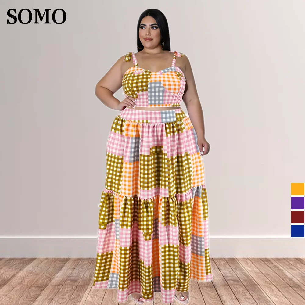 Комплект из двух предметов женский летний с принтом большого размера