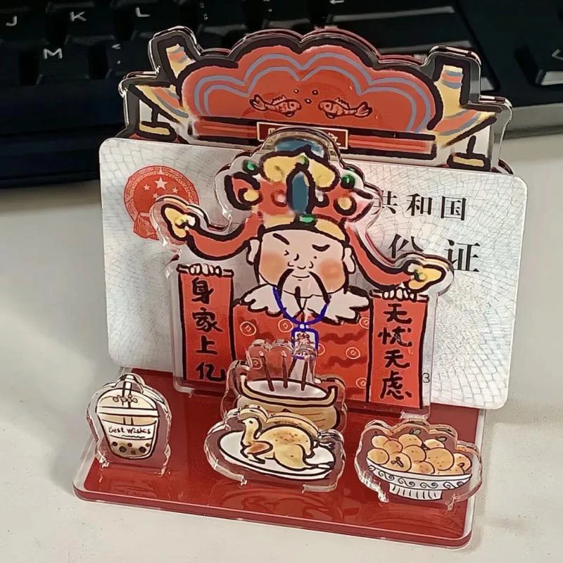 Акриловая стоячая карта God Of Wealth Kitchen Wen Qu Xing Fun Worshipping украшение для домашнего
