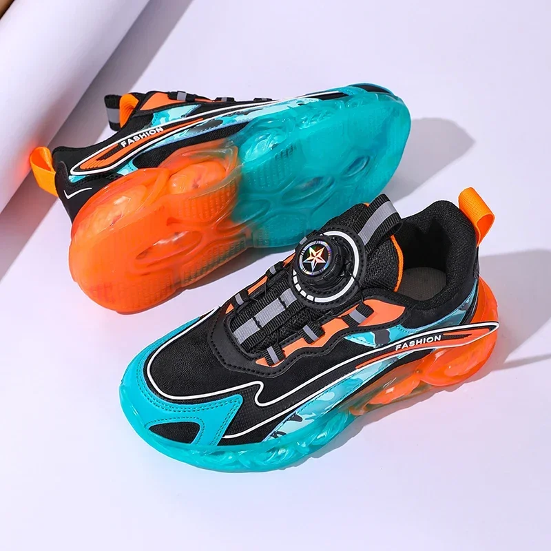 Детские осенне-зимние теннисные баскетбольные повседневные кроссовки для