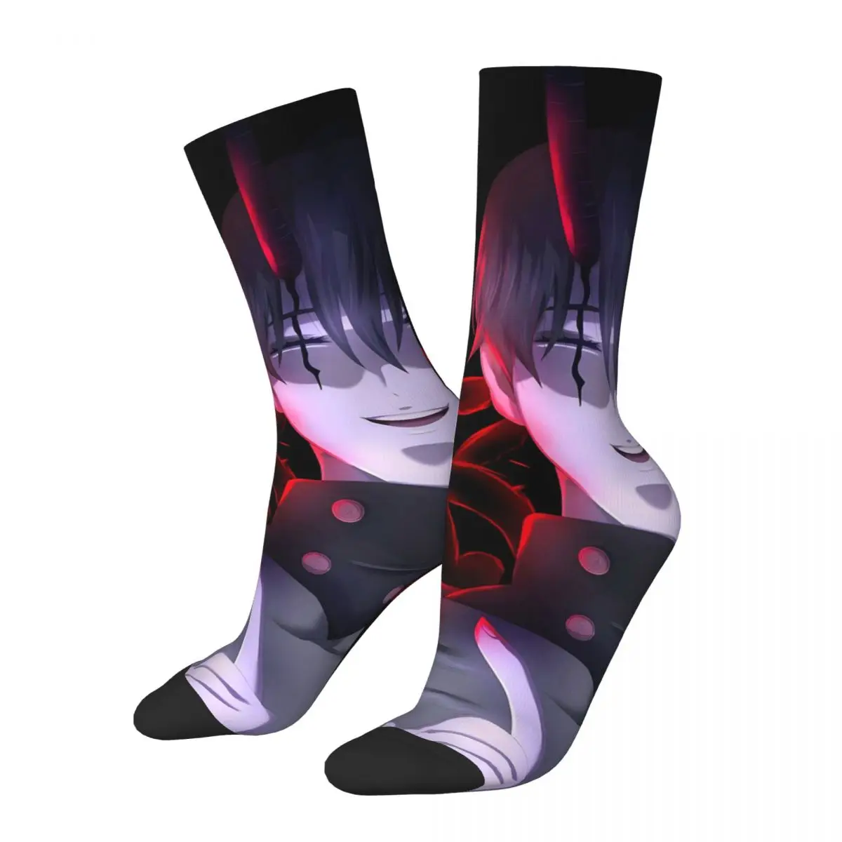 Hip Hop Retro Simper Crazy Men's Compression Socks Unisex Black Clover Street Style Seamless Happy Crew Sock Boys Gift