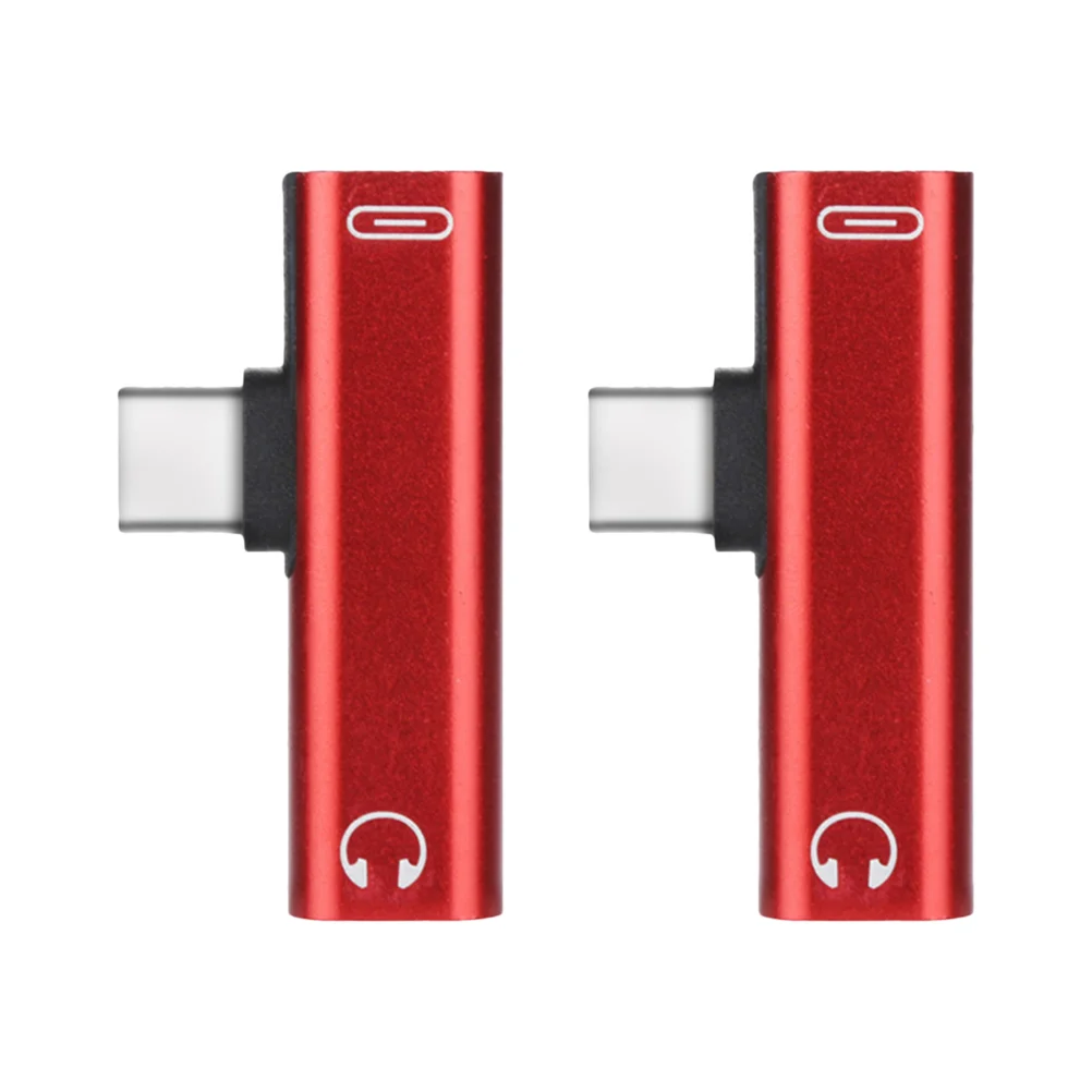 

2 Pcs Telephone Headsets Audio Adapter Earphone Converter Cellphone Earphone Charging Converter USB Splitters USB Spliter