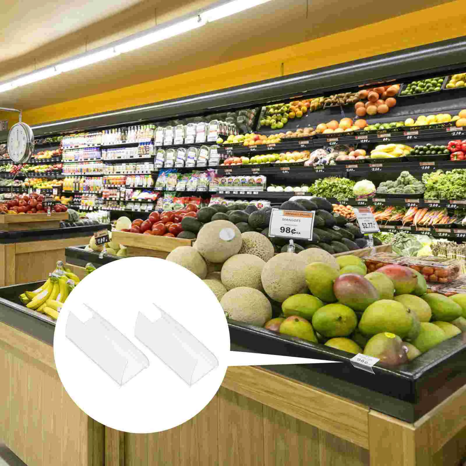 

30 Pcs Clear Plastic Storage Bins Shelf Label Holder Price Tag Sign Stand Pet Transparent Supermarket Retail Holders