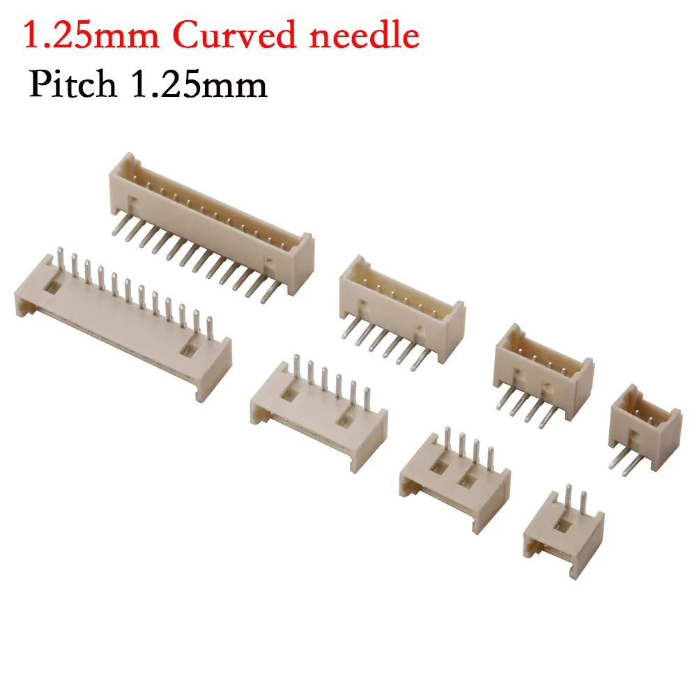 JST 1.25mm PH2.0mm XH 2510 2.54mm Pitch Connector Header Male Blade 2/3/4/5/6/7/8/9/10/11/12/13/14/15/16P Straight Curved needle
