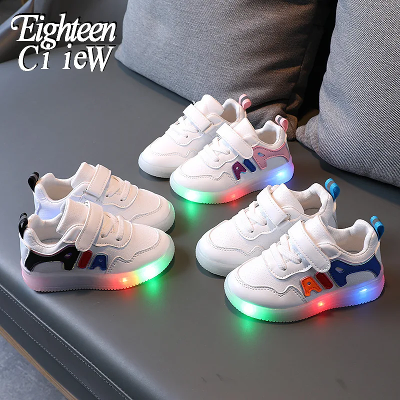 

Size 21-30 Children Led Shoes Boys Girls Glowing Baby Casual Sneakers with Light Up Kids Non-Slip Glowing Shoes Zapatillas