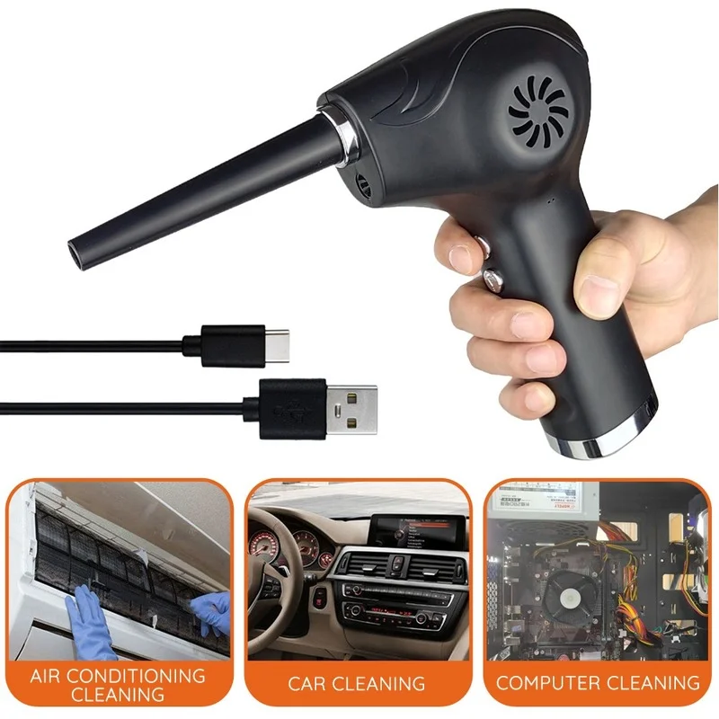 

Cordless Air Duster For Computer Rechargeable Air Blower PC Cleaning Replaces Compressed Spray Gas Cans Cleaner