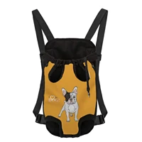 cute boxer dog print pet chest backpack travel hiking dog carrie front chest knapsack durable cat daypack trasportino