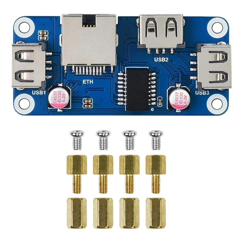 H7EC Ethernet/Φ Box для Raspberry Pi Zero/Zero W/Zero WH ETH/usb-хаб HAT (B) внутри с 1x портом RJ45 3 X USB 2 0 |