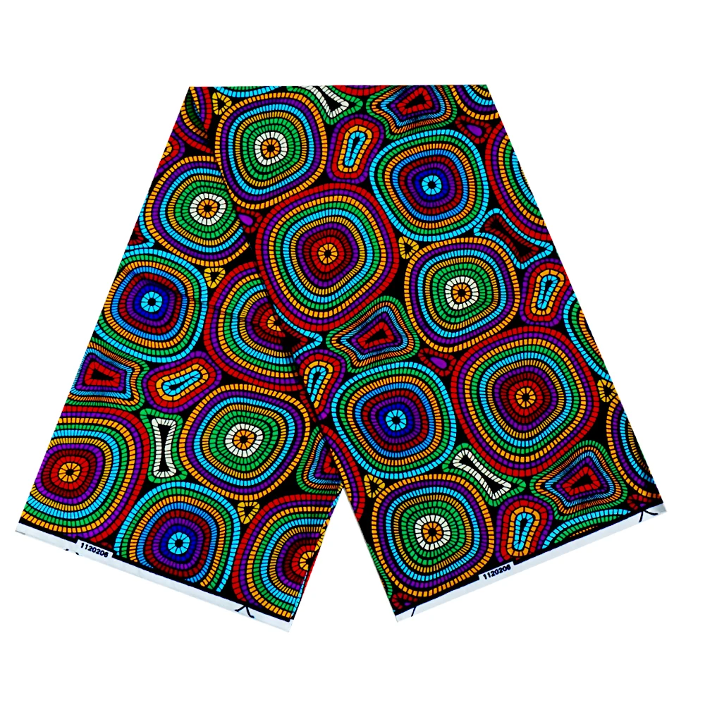 

New Arrival High Quality Original 100% Cotton Wax Print Veritable Ankara African Real Wax Fabric Soft Batik DIY 6 Yards