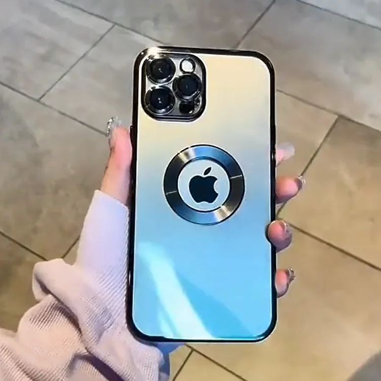 

Logo Hole Camera Protector Case for iPhone 13 12 Pro Max Cover Luxury Plating for iPhone 12 11 Pro XR Xs Max 7 8 Plus Cases Soft