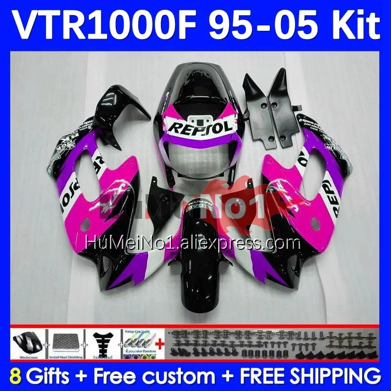 

SuperHawk For HONDA VTR1000F VTR1000 186No.74 VTR 1000 F 1000F 1995 1996 1997 1998 1999 2000 01 02 03 04 05 Repsol Pink Fairing