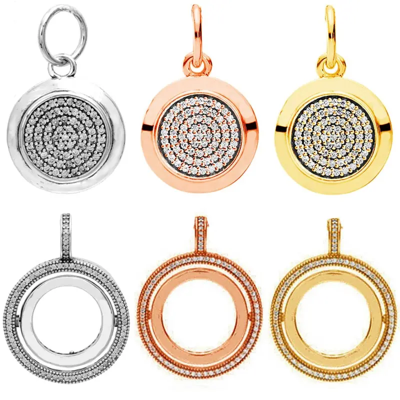 

Подвеска из серебра 925 пробы в виде двух колец под розовое золото