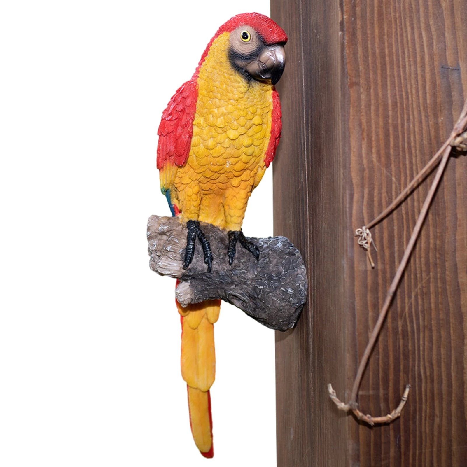 

Полимерные садовые украшения для птиц, ползучий попугай, фигурки животных для внутреннего и наружного декора, реалистичная скульптура птиц...