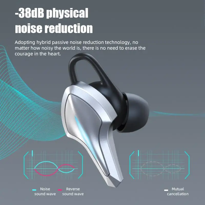 

Long Battery Life Sports Headphones For Xiaomi Samsung Huawei Noise Reduction Gaming Headphones Low Latency Bluetooth Headset