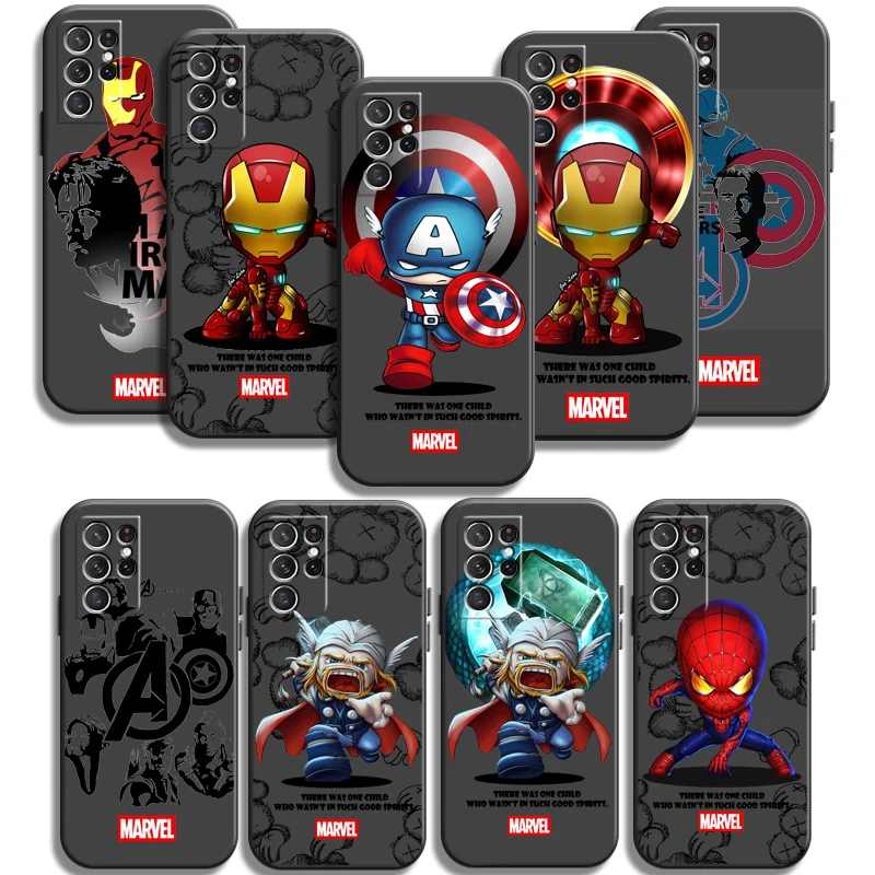 

Marvel Cartoon Spiderman Phone Cases For Samsung Galaxy M12 FE S20 Lite S8 Plus S9 Plus S10 S10E S10 Lite M11 M12 S20FE Carcasa