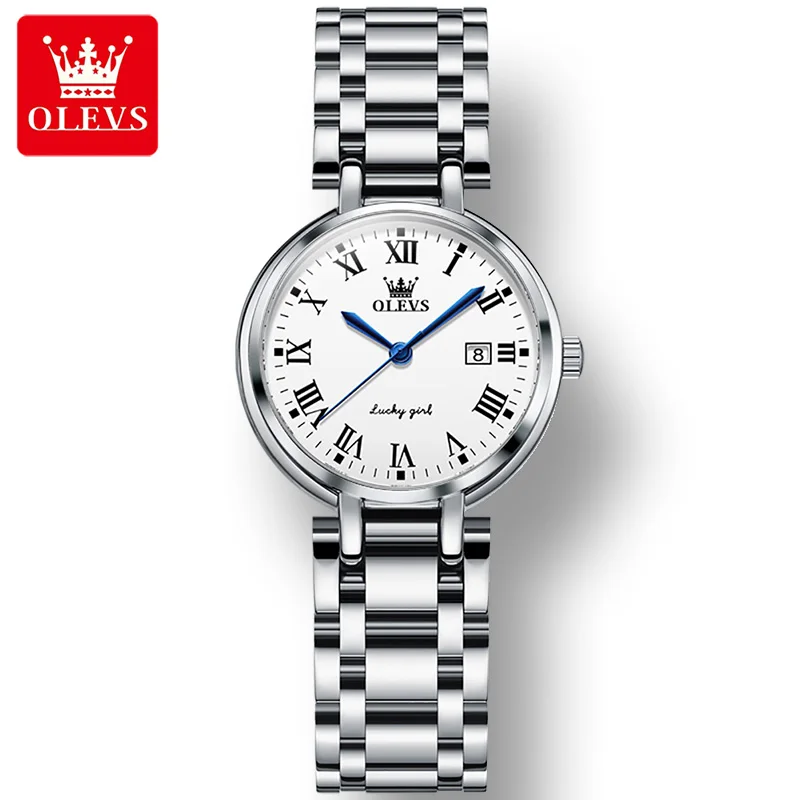 

OLEVS 5575 Quartz Fashion Watches for Women Stainless Steel Strap Designer Niche Waterproof Women Wristwatches Calendar