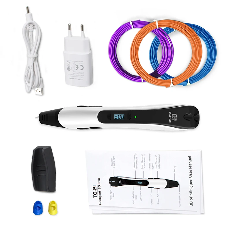 GEEETECH TG21 3D pen drawing for children educational toys printing DIY graffiti Compatible With ABS PLA filament - купить по
