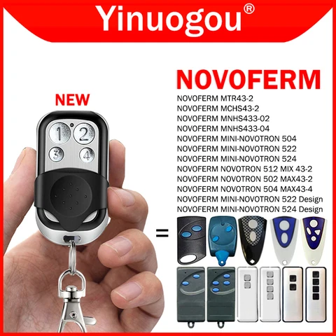 NOVOFERM NOVOTRON 522 524 502 MAX43-2 504 MAX43-4 512 MIX 43-2 MTR43-2 MCHS43-2 02 04 MNHS433 Дверь гаража пульт дистанционного управления 433МГц