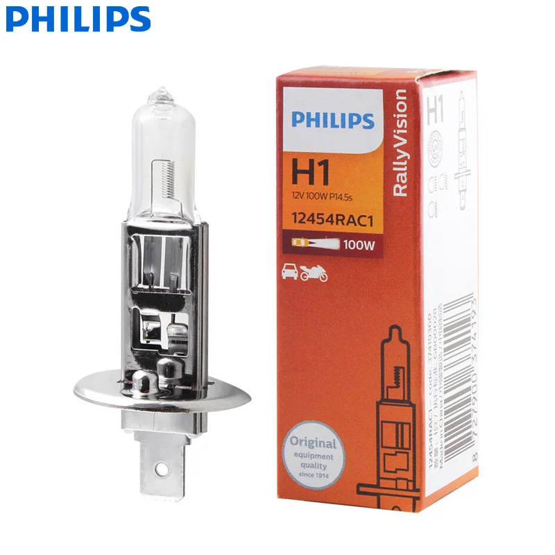 1 шт. Автомобильная галогенная лампа Philips RallyVision H1 12 В 100 Вт P14. | Автомобили и