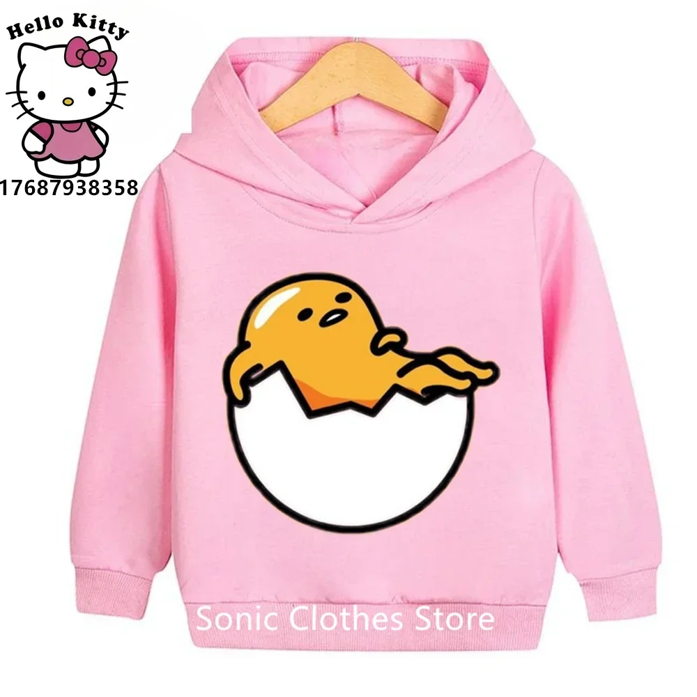 Детская Толстовка С Капюшоном Gudetama 2023 Модная Утолщенная