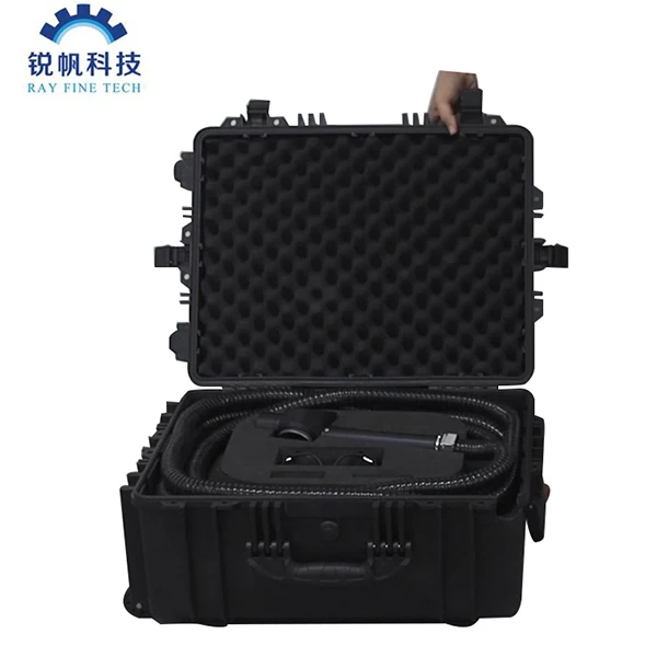 

100w laser cleaning machine used to remove wood paint and rust.