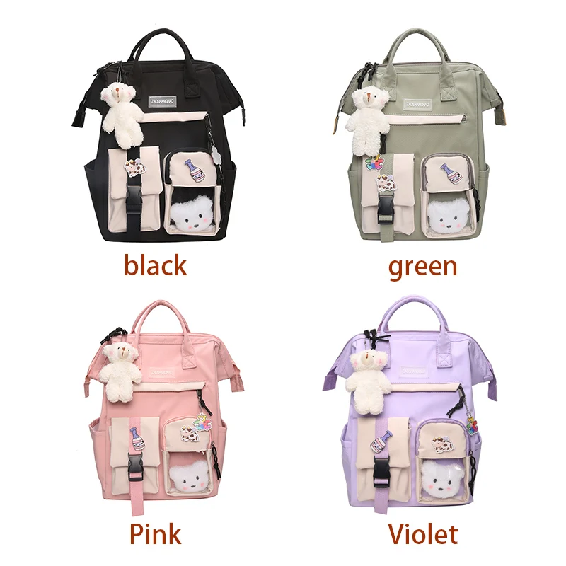 Girl Cute Cartoon Backpack Middle School Kids Student Backpack Casual Travel Women Rucksack Daypack Student Bookbag