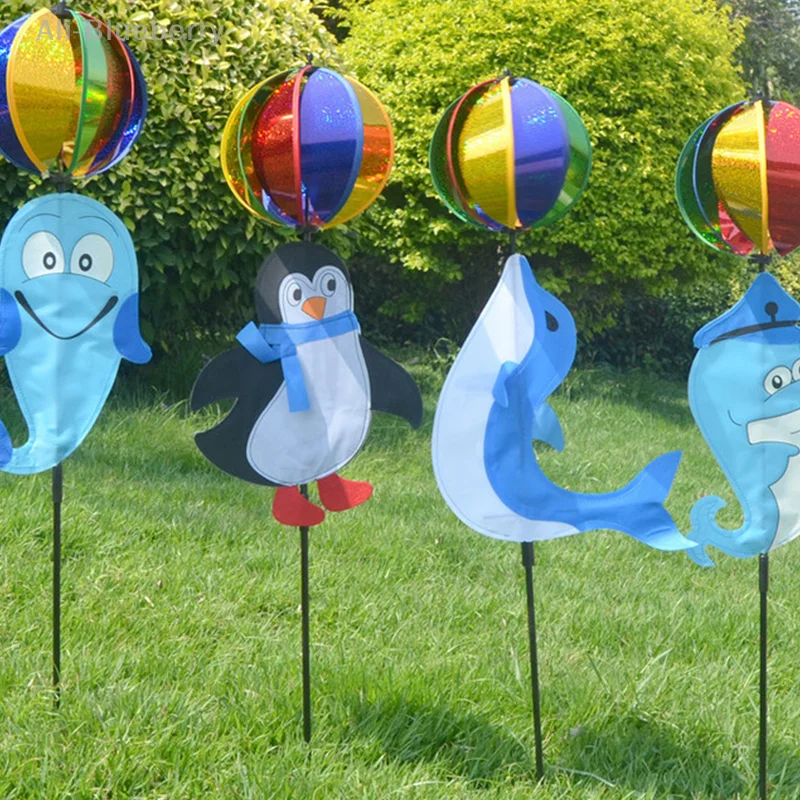

1 шт. красочный Дельфин, Пингвин, планшетофон, ветряная мельница, домашний сад, двор, Декор, уличная детская игрушка, пугающие птицы, игрушка