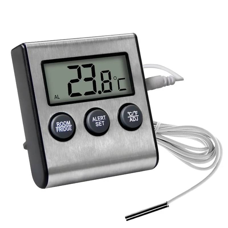 Kitchen Digital Cooking Thermometer Meat Food Temperature for Oven BBQ Grill Timer Function with Probe Heat Meter for Cooking