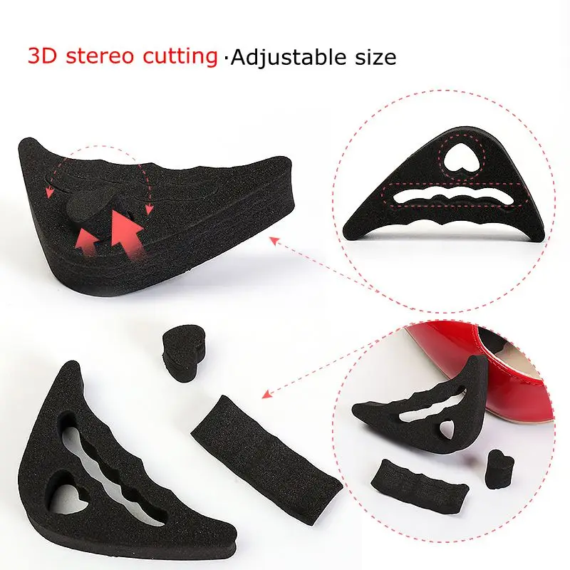1pair Women High Heel Toe Plug Insert Shoe Front Filler Cushion Pain Relief Protector Accessories Forefoot Pad Half Feet Insoles
