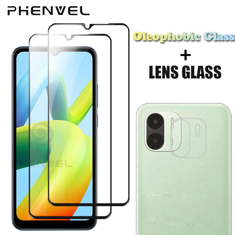 Олеофобное Защитное стекло для Poco C50, полное покрытие, Защита экрана для Xiaomi Poco C50, пленка из закаленного стекла для объектива