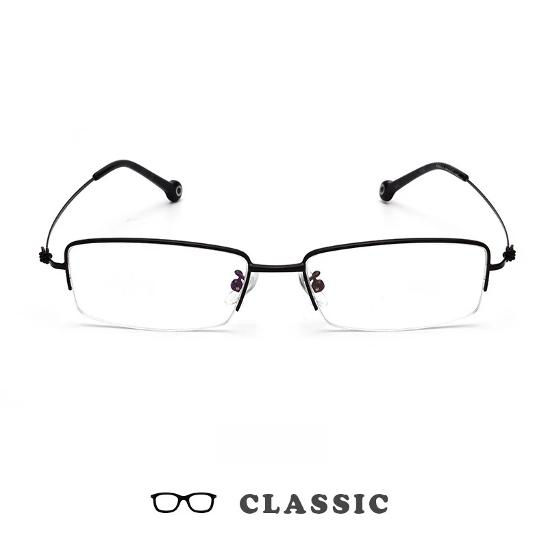 MOMOJA Новинка ультратонкая деловая половинная оправа стальная проволока с