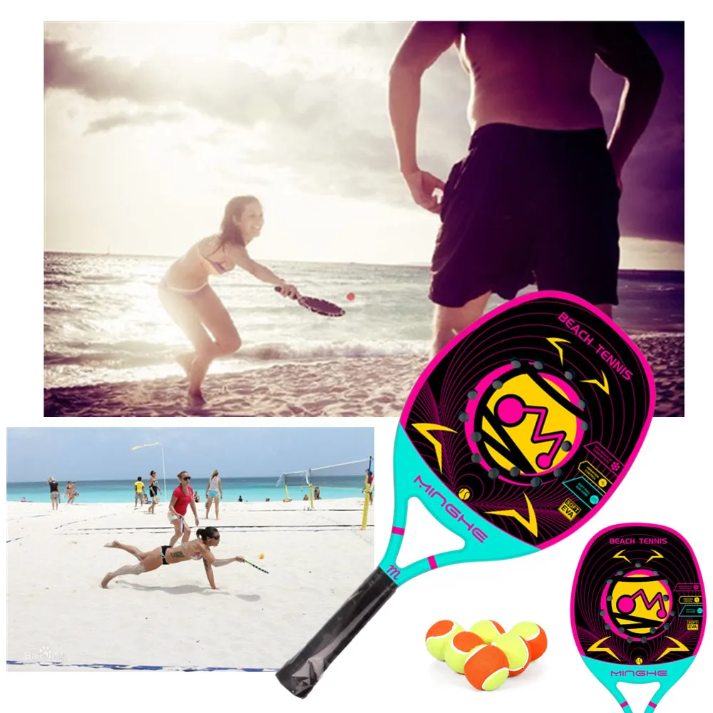 Пляжная ракетка из углеродного волокна MINGHE модель ракетки с ранцевым рюкзаком