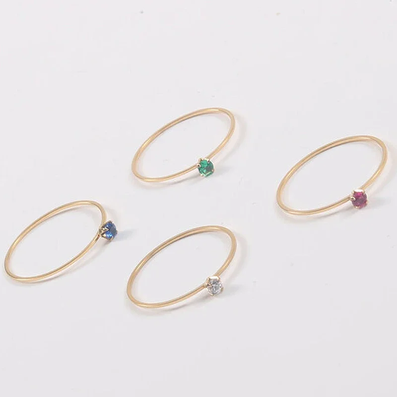 Тонкие изящные кольца из поливинилхлорида для женщин элегантное миниатюрное