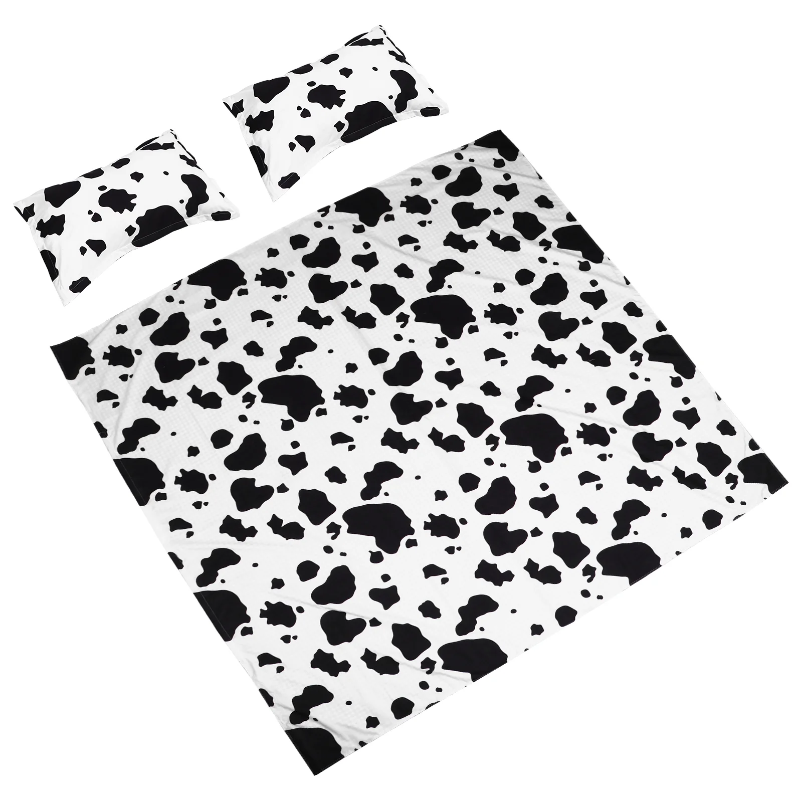 

3 Pcs/Set Queen Size Quilt Cow Cover Kids Bedding Room Milk Cartoon 200x200x0.3cm Printed Cotton Pillowcases Child