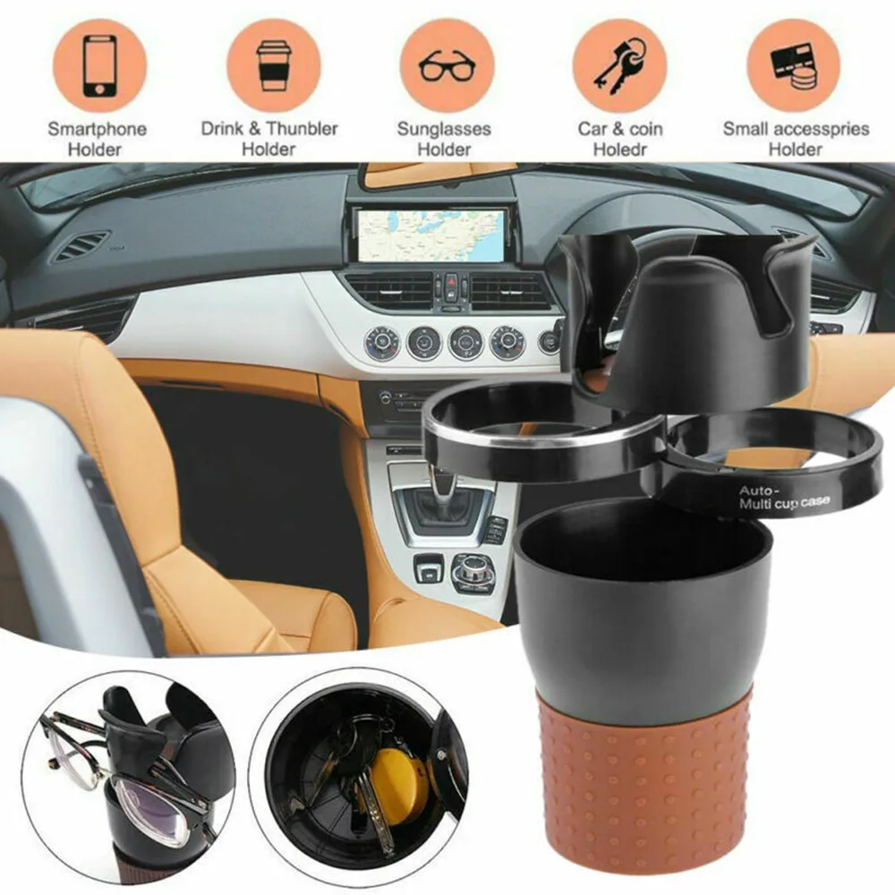 

Автомобильный подстаканник 4 в 1, 19 х8 см, вращение на 360 °