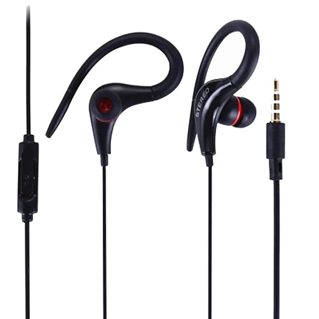 

3 5mm Sport Earhook Earphone Headphone Headset with Mic For Smart Cellphone Stereo Headphone