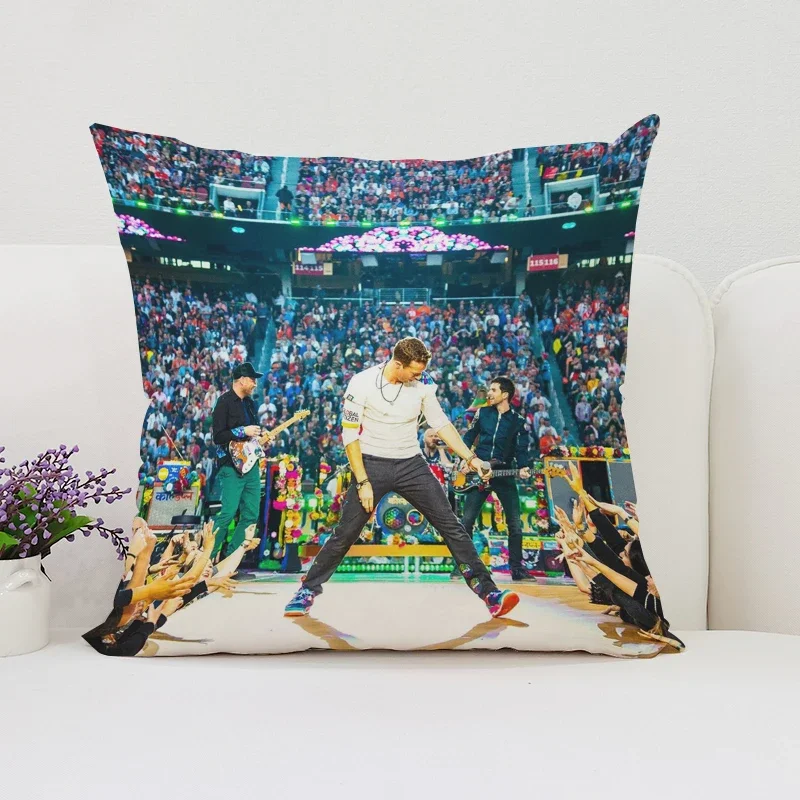 Чехол Для Подушки С Принтом Coldplay Двусторонний Короткий Плюшевый Квадратный На