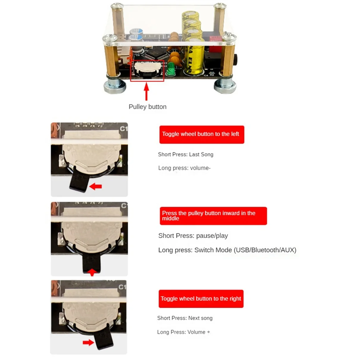 ZK-PT2 HIFI 5.1 Bluetooth USB декодер плата плеер без потерь WAV/FLAC/APE аудиоприемник усилитель