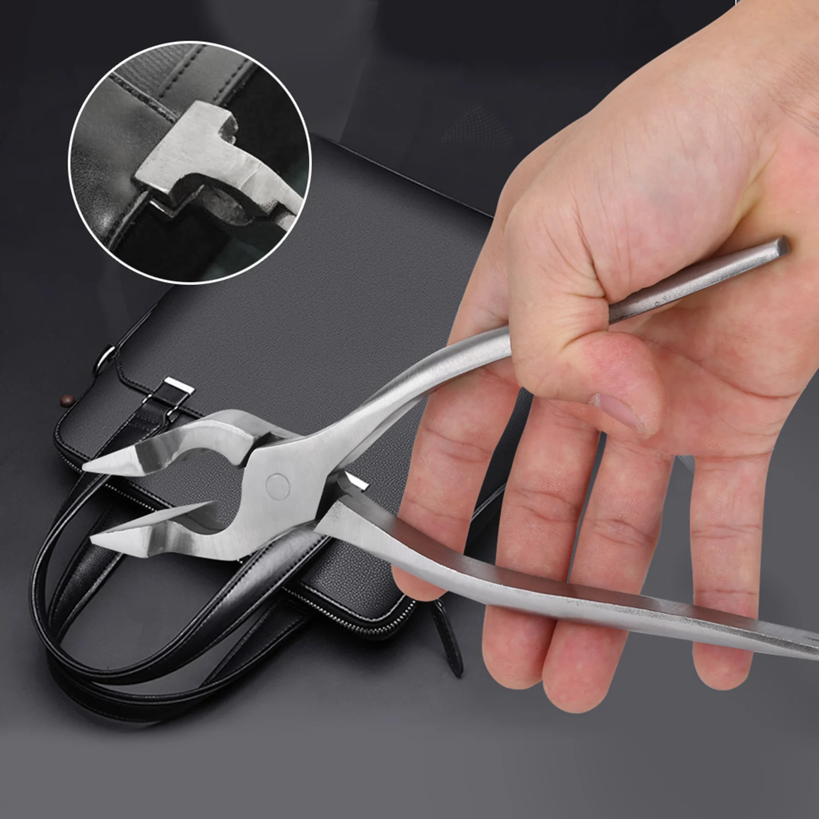 Кожаные Плоскогубцы С Плоским Носом Регулируемый Кожаный Пресс Зажим Для Сумки