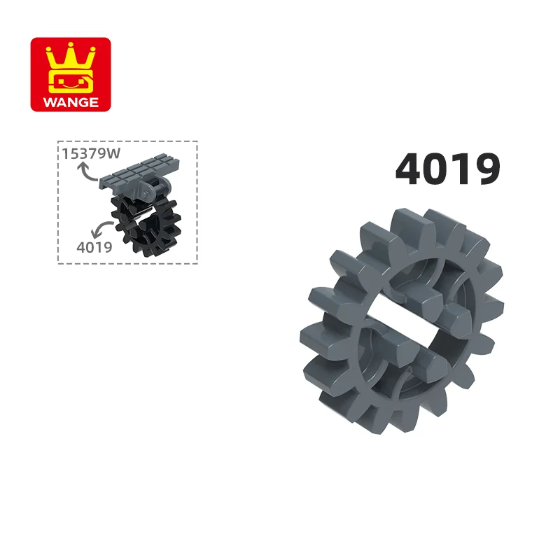 Wange 4019 100 г/196 шт. строительный блок шестерни Moc цвет автомобильный мотоцикл