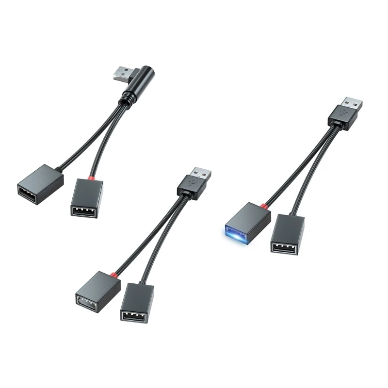 

USB-разветвитель 2 в 1 для USB-светильников, мышей, флэш-накопителей USB-удлинители Прямая поставка
